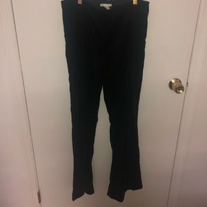 H&M Black Velvet Stretch Work Pants Size 10
